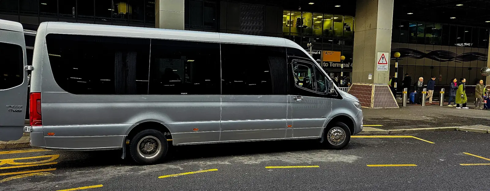 Executive minibus hire at Heathrow Terminal 4 with driver