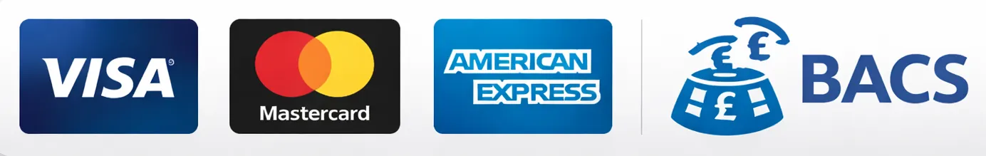 debit cards, credit cards, bank transfers and cash accepted