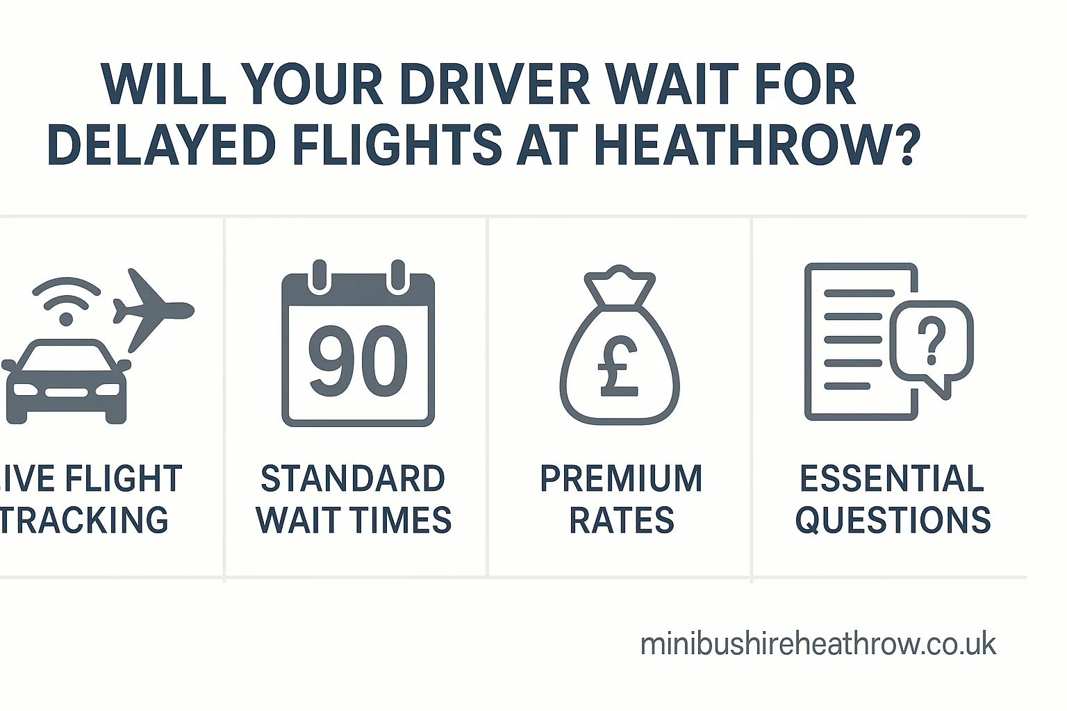 Infographic summary: Will Your Driver Wait for Delayed Flights at Heathrow?